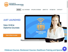Tablet Screenshot of progressivecollege.ie